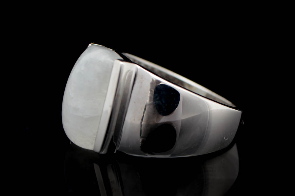Sterling Silver and Blue Moonstone Ring