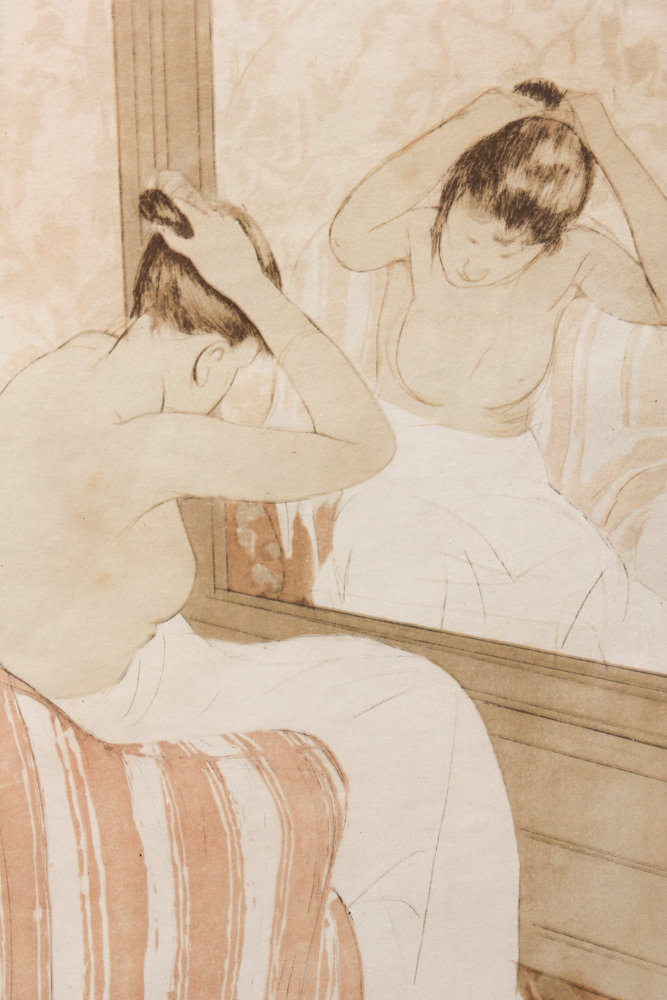 Mary Cassatt Etching and Drypoint "The Coiffure"