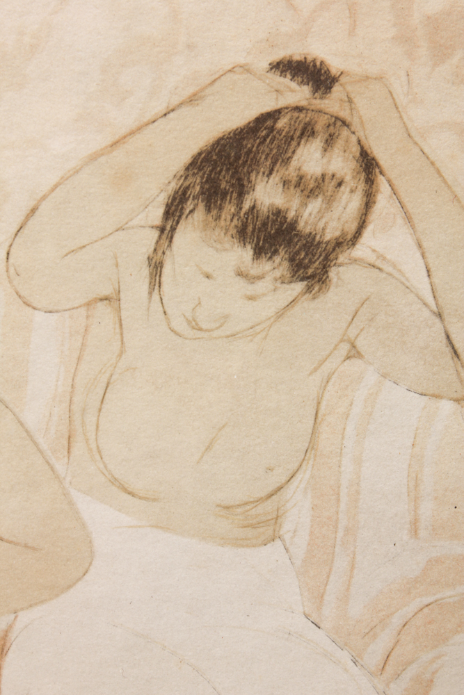 Mary Cassatt Etching and Drypoint "The Coiffure"