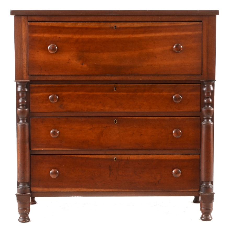 Antique American Empire Cherry Chest of Drawers