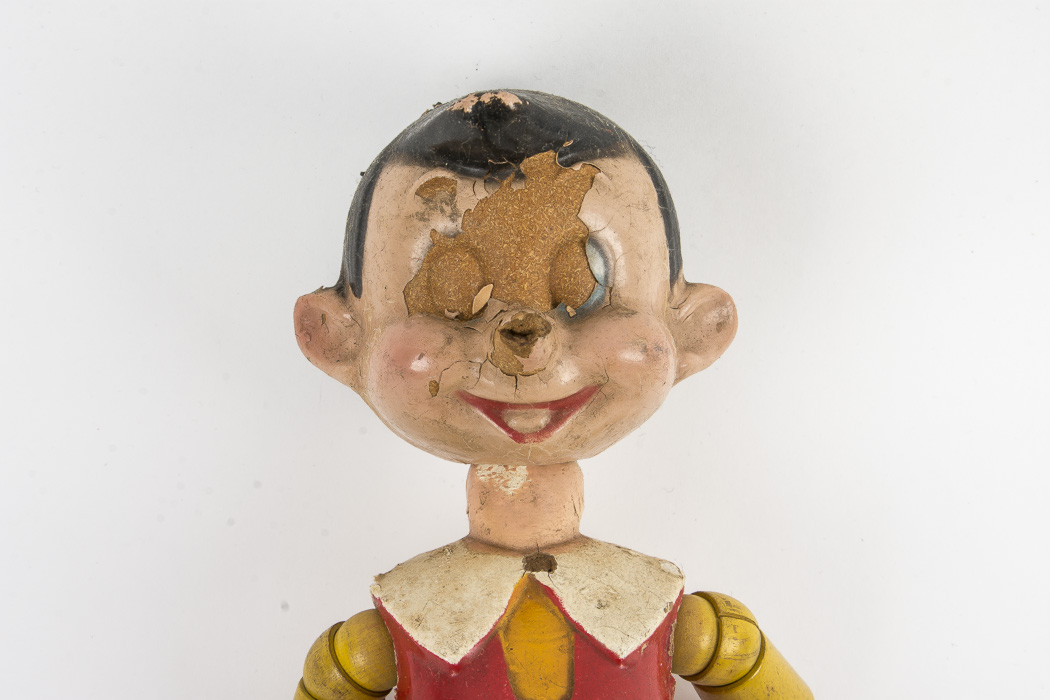 Vintage Ideal Novelty Toy Co. Pinocchio Wooden Toy