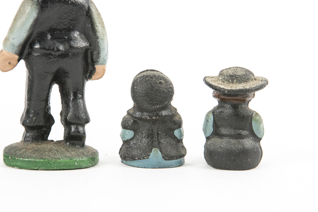 Vintage Cast Metal Amish Family Figurines