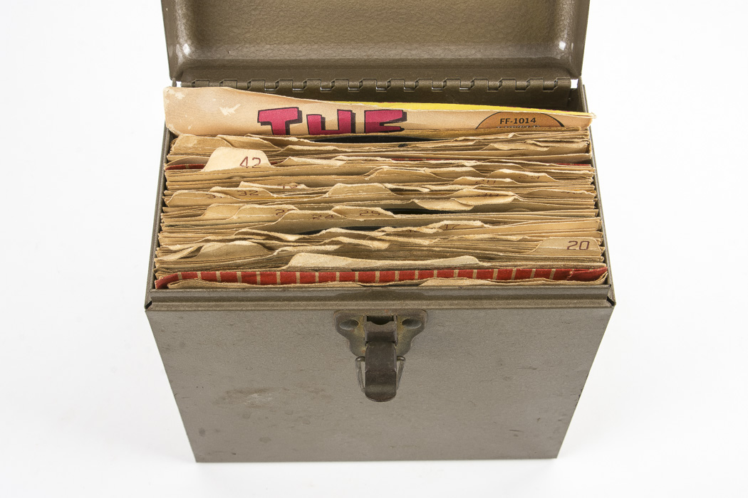 Vintage 45 rpm Records and Case