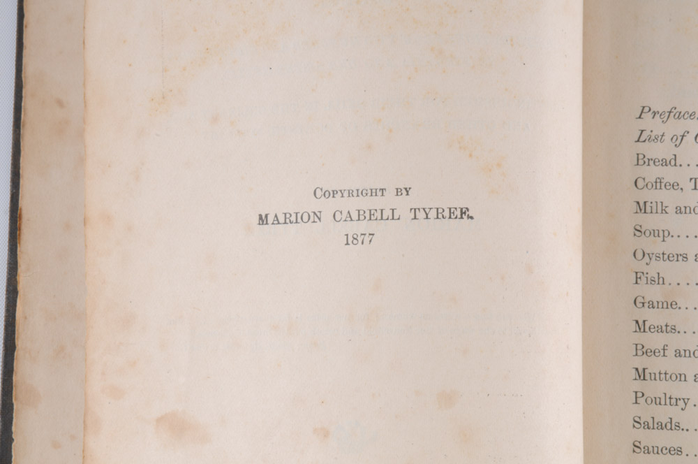 1878 Edition of "Housekeeping In Old Virginia"