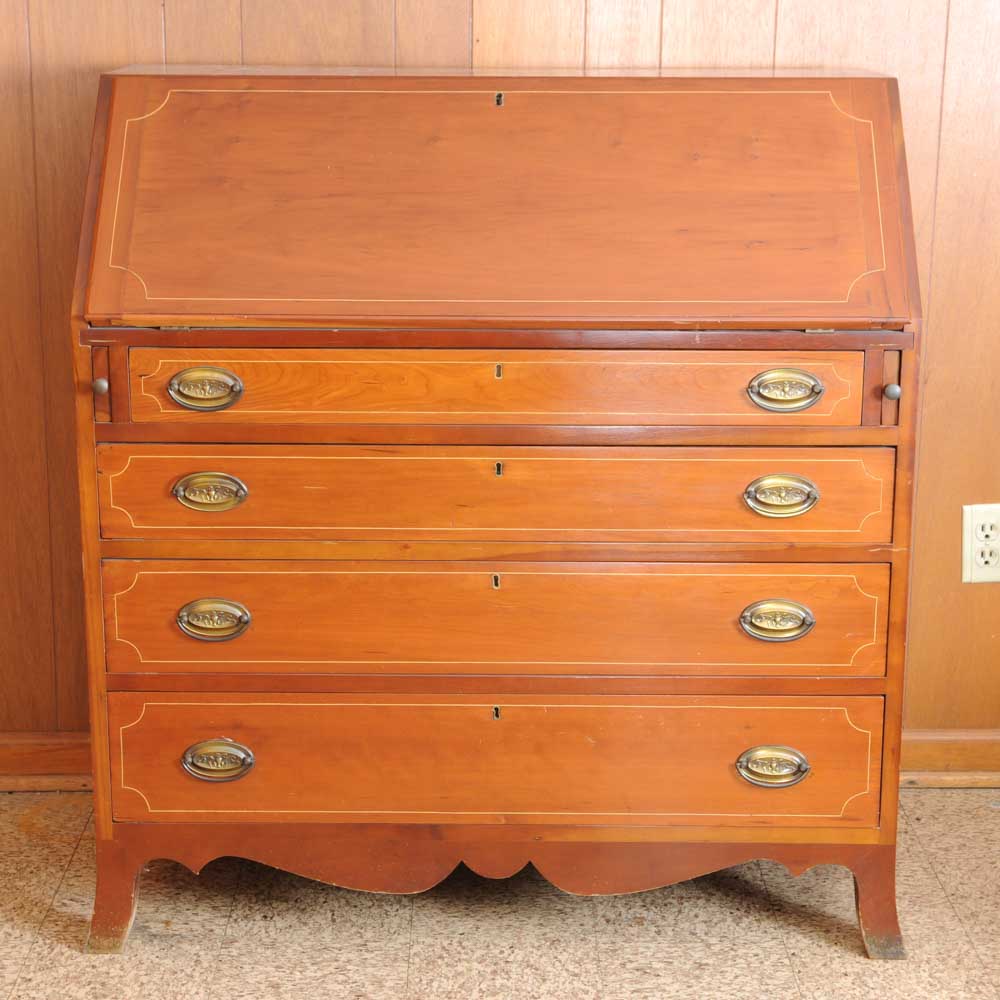 Antique Federal Style Cherry Slant-Top Secretary