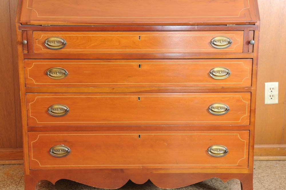 Antique Federal Style Cherry Slant-Top Secretary