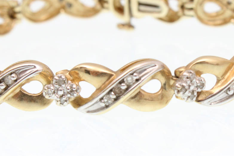 10K Yellow Gold 0.75 CTW Diamond Bracelet