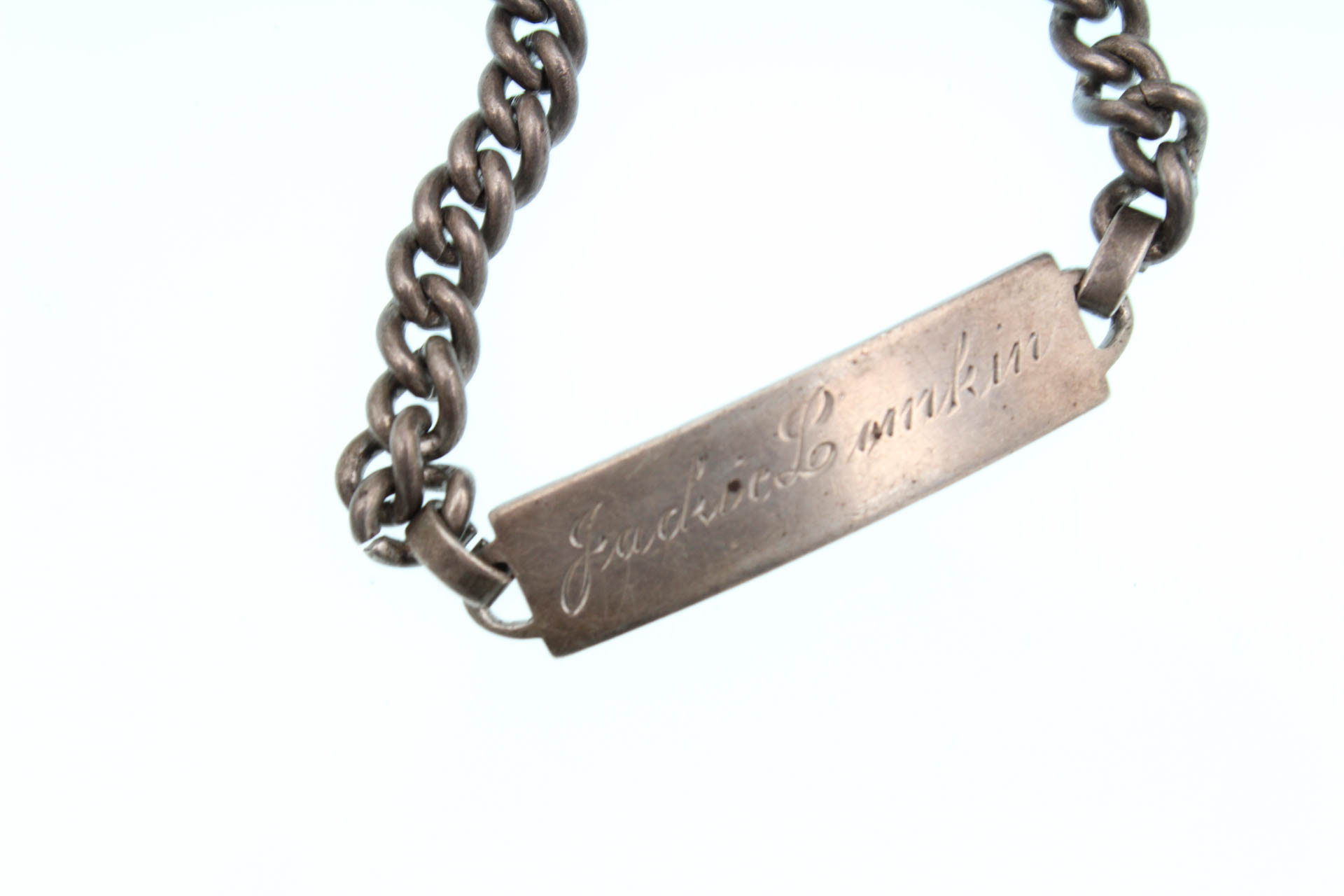 Vintage Sterling Silver Identification Bracelet