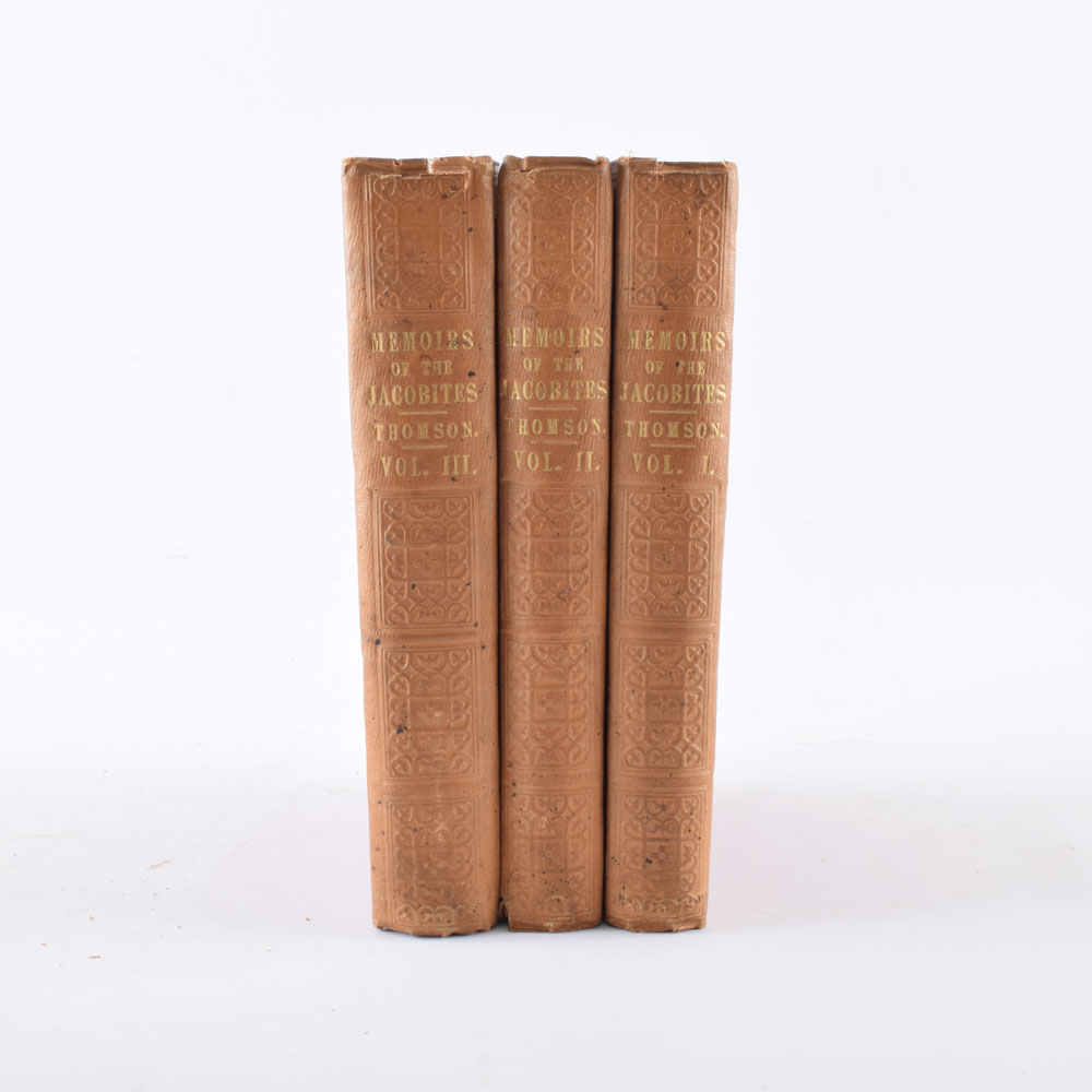 1845 First Edition Three-Volume Set of "Memoirs of the Jacobites"