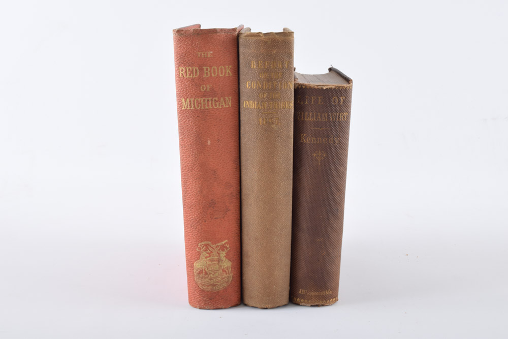 Antique U.S. Books including 1867 "Report on the Condition of the Indian Tribes"