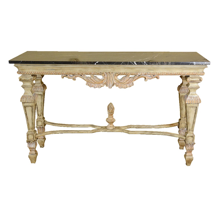 Classical Style Marble Top Console Table