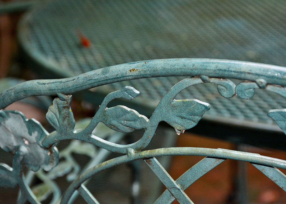 Hunter Green Wrought Iron Patio Set