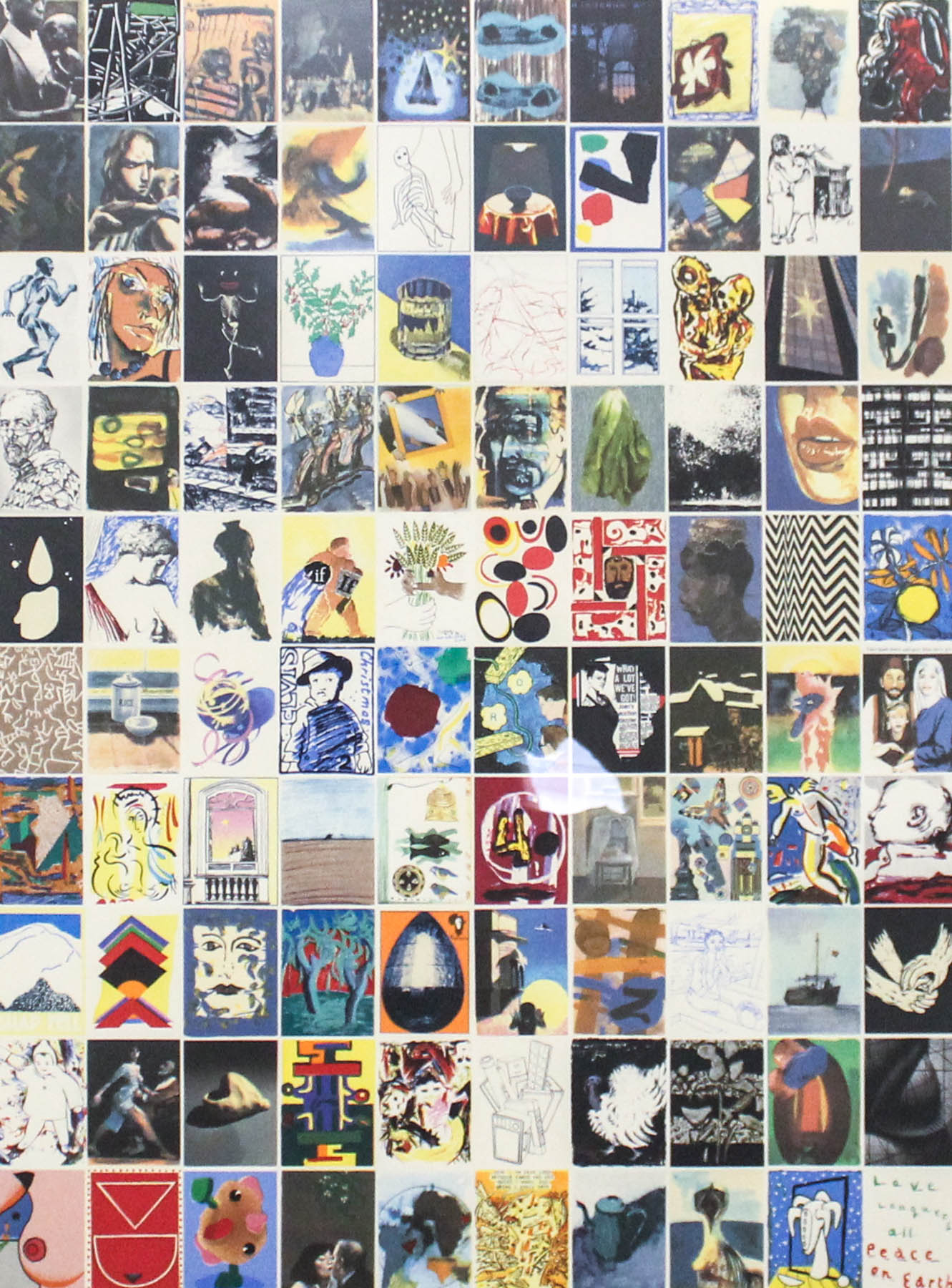 "Visual Aid For Band Aid 1985" Serigraph Signed By 104 Artists