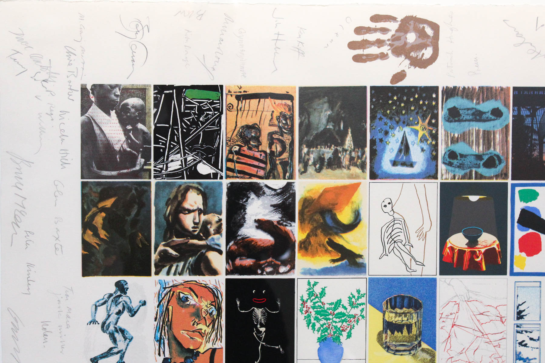 "Visual Aid For Band Aid 1985" Serigraph Signed By 104 Artists
