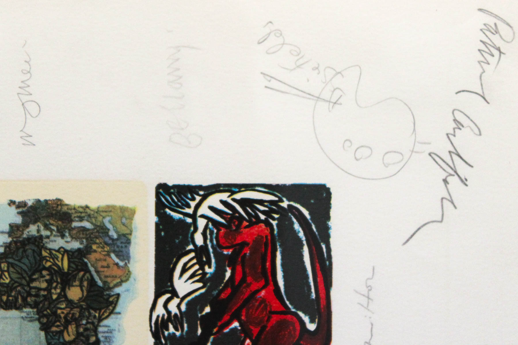 "Visual Aid For Band Aid 1985" Serigraph Signed By 104 Artists