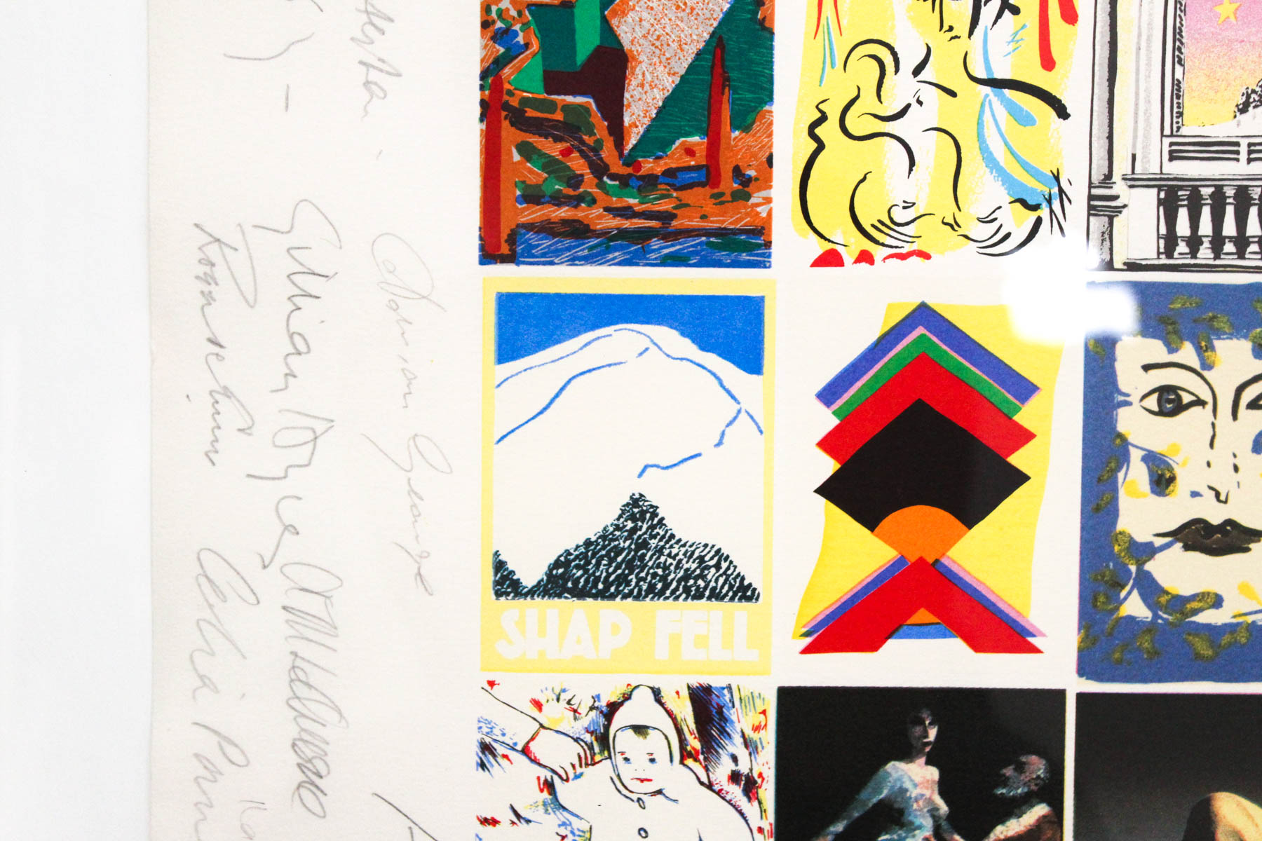 "Visual Aid For Band Aid 1985" Serigraph Signed By 104 Artists