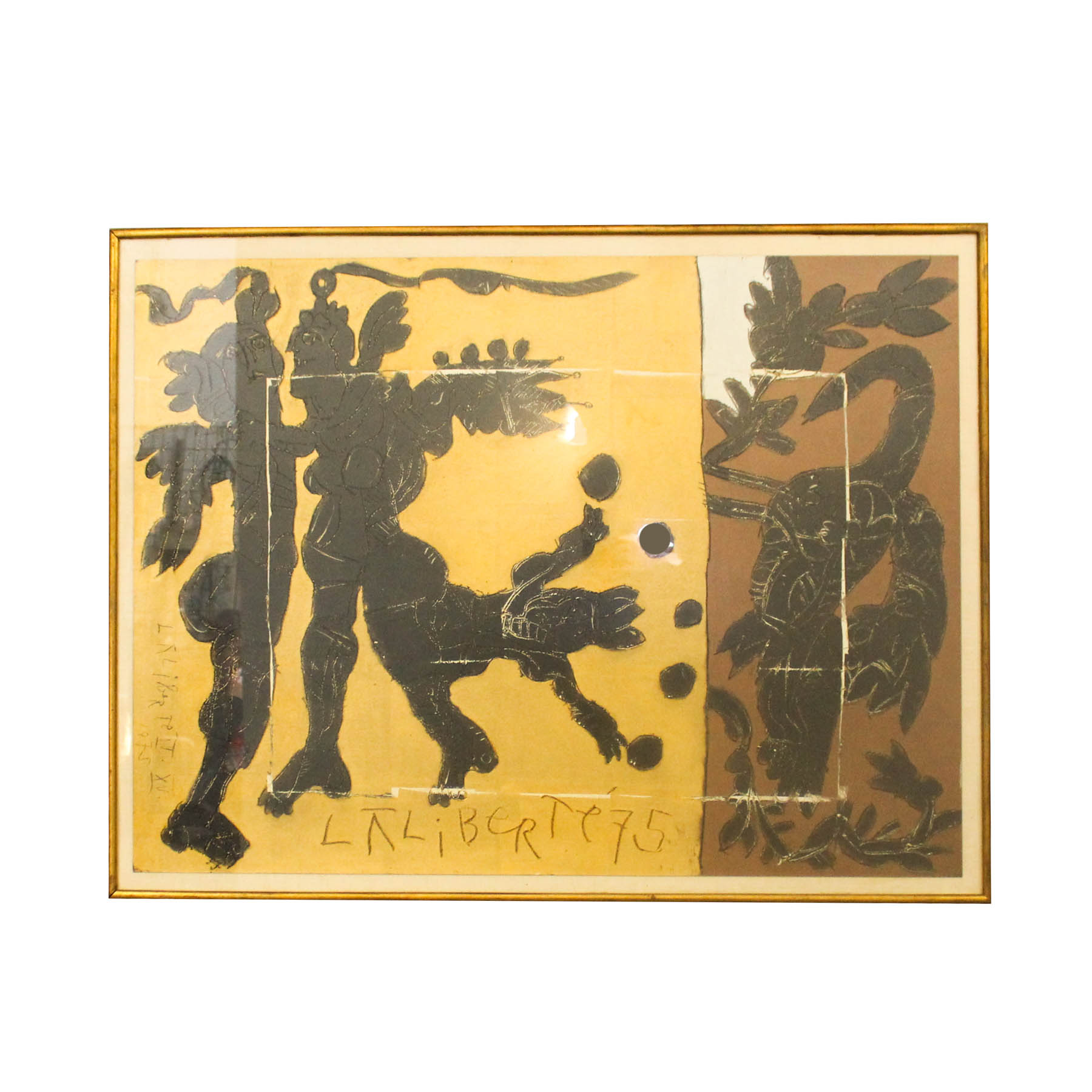 Norman Laliberté "The Changing Nation" Original Craypas And Metallic Ink Drawing