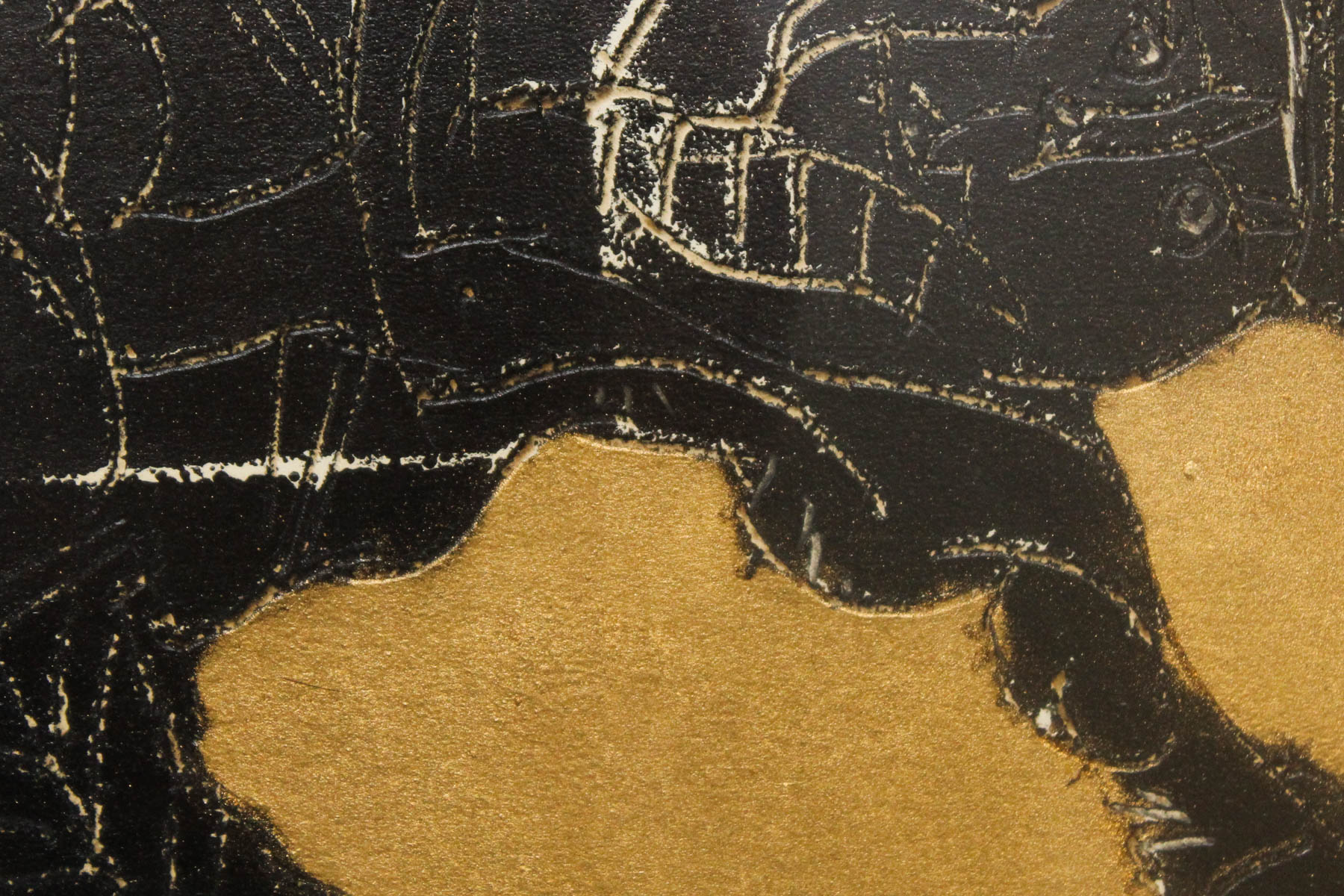 Norman Laliberté "The Changing Nation" Original Craypas And Metallic Ink Drawing