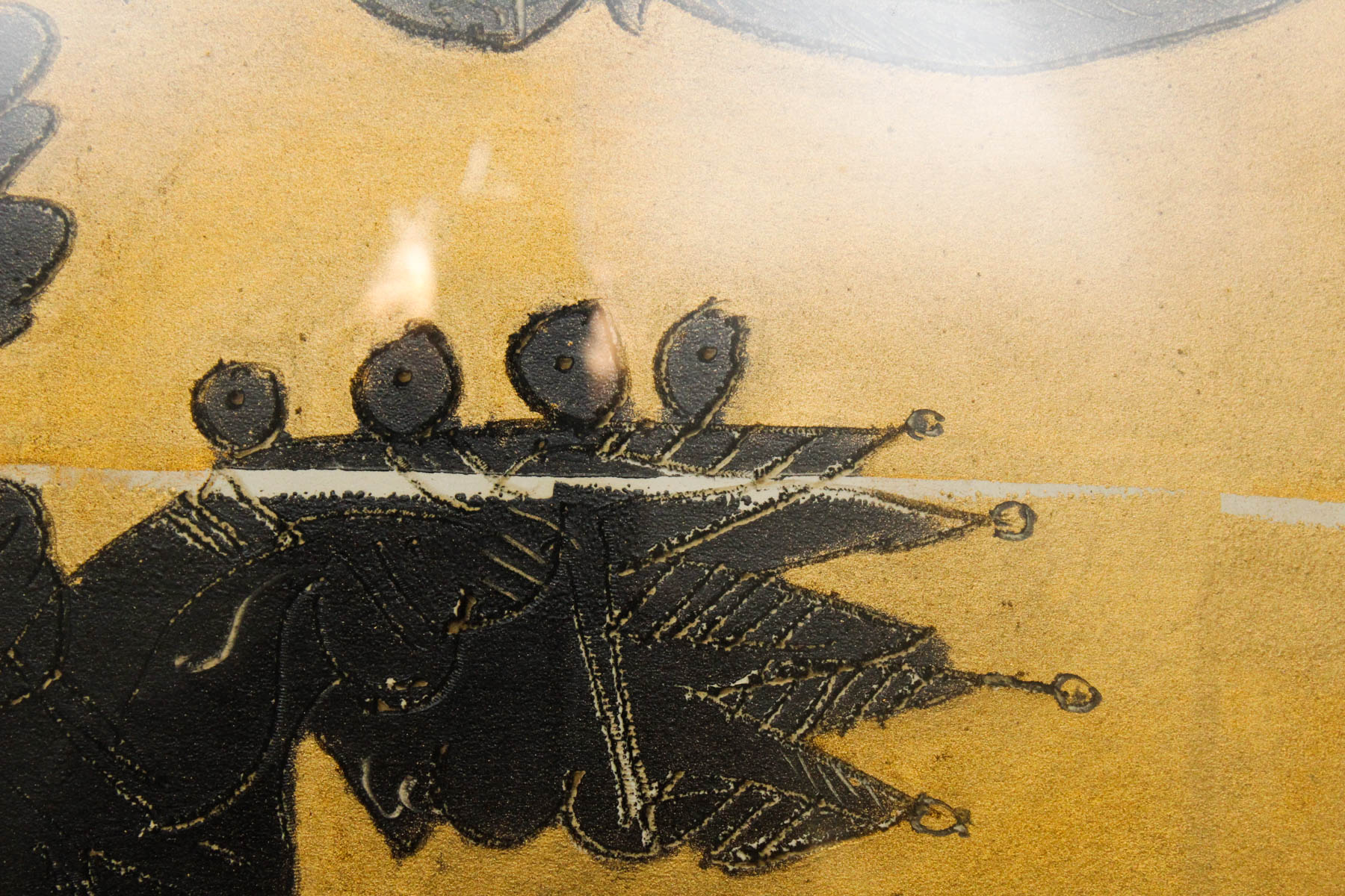 Norman Laliberté "The Changing Nation" Original Craypas And Metallic Ink Drawing