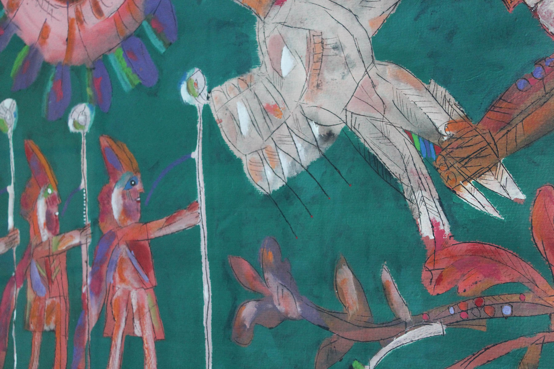 Norman Laliberte Very Large Original Acrylic Painting