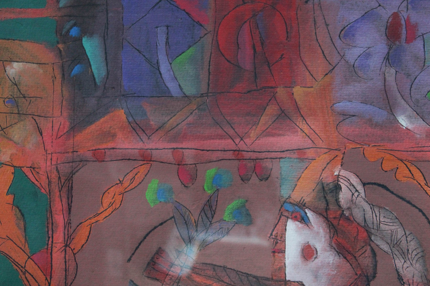 Norman Laliberte Very Large Original Acrylic Painting