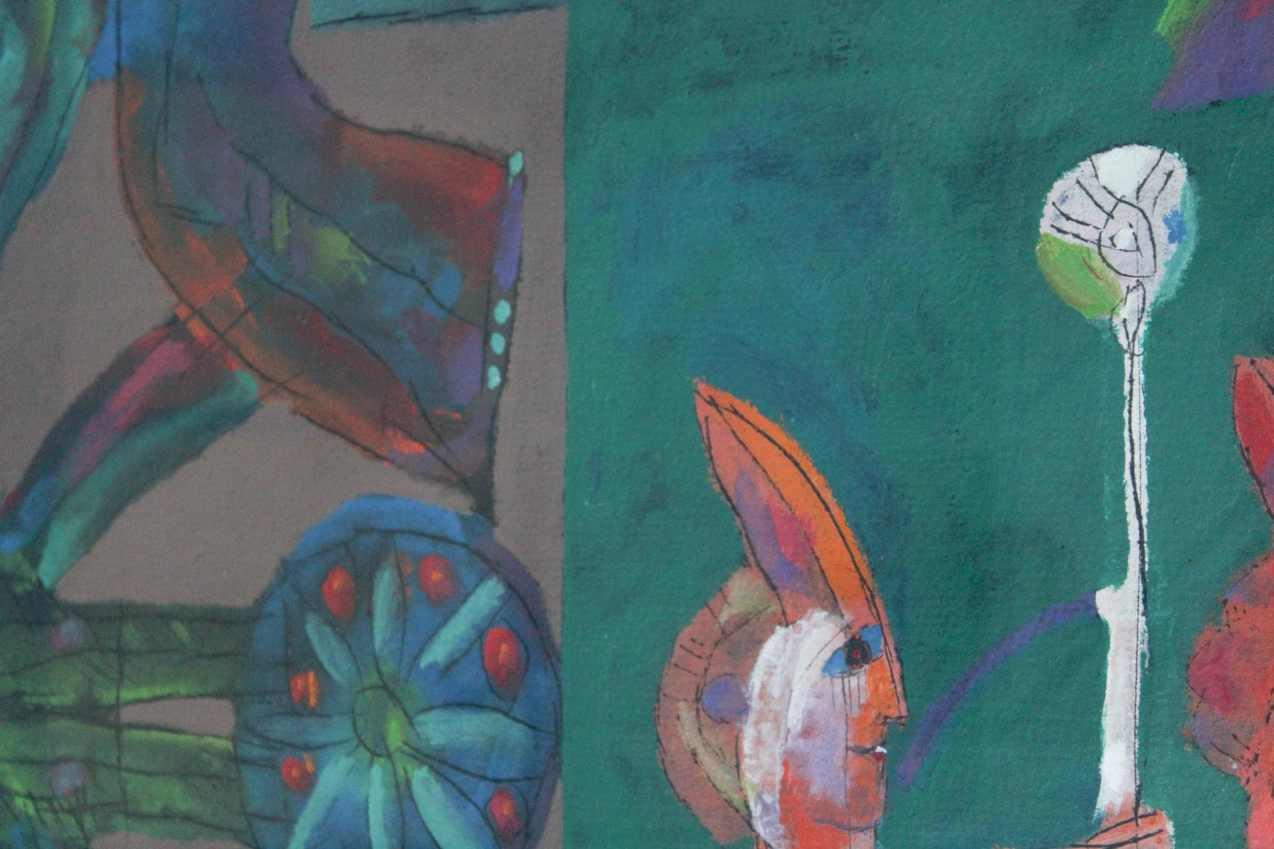 Norman Laliberte Very Large Original Acrylic Painting