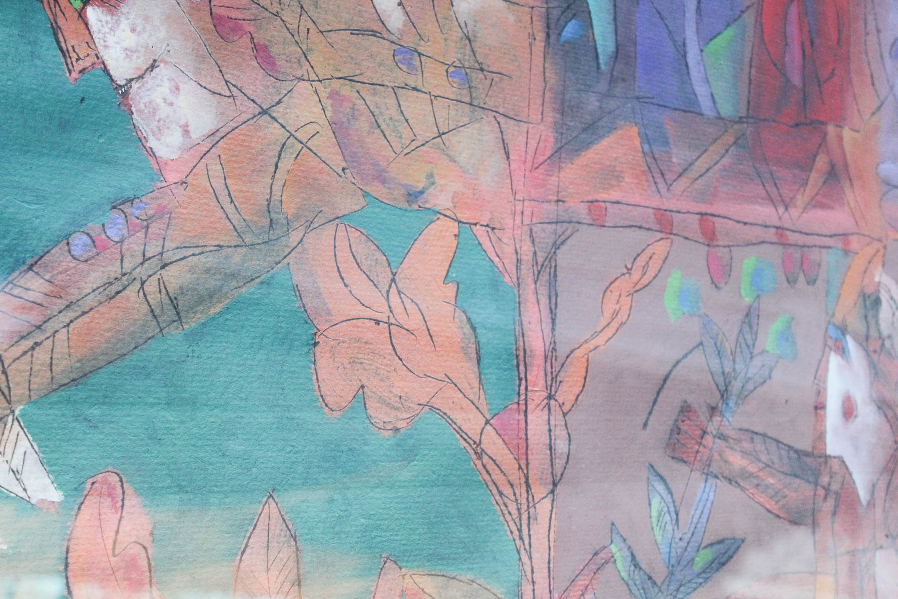 Norman Laliberte Very Large Original Acrylic Painting