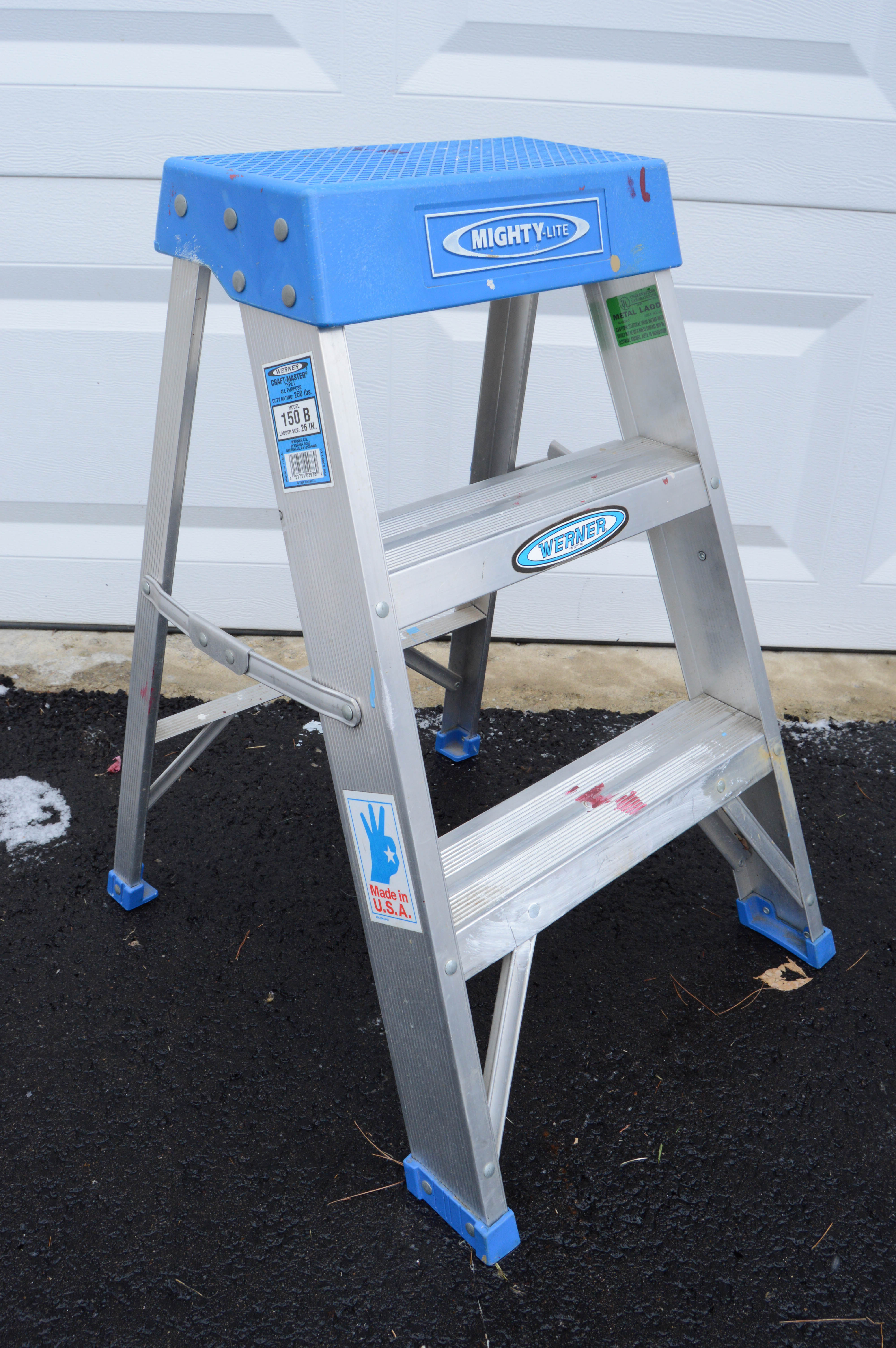 Keller Extension Ladder, Dolly, and Werner Step Ladder