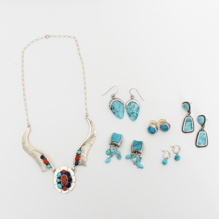 Sterling Silver Southwestern Turquoise Jewelry Assortment