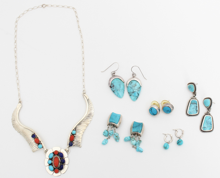 Sterling Silver Southwestern Turquoise Jewelry Assortment