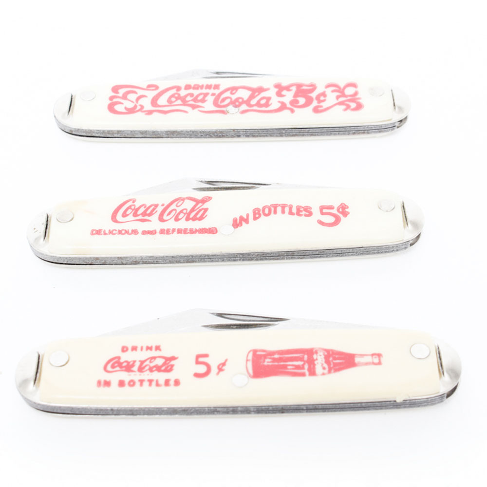 Collection of Coca-Cola Pocket Knives