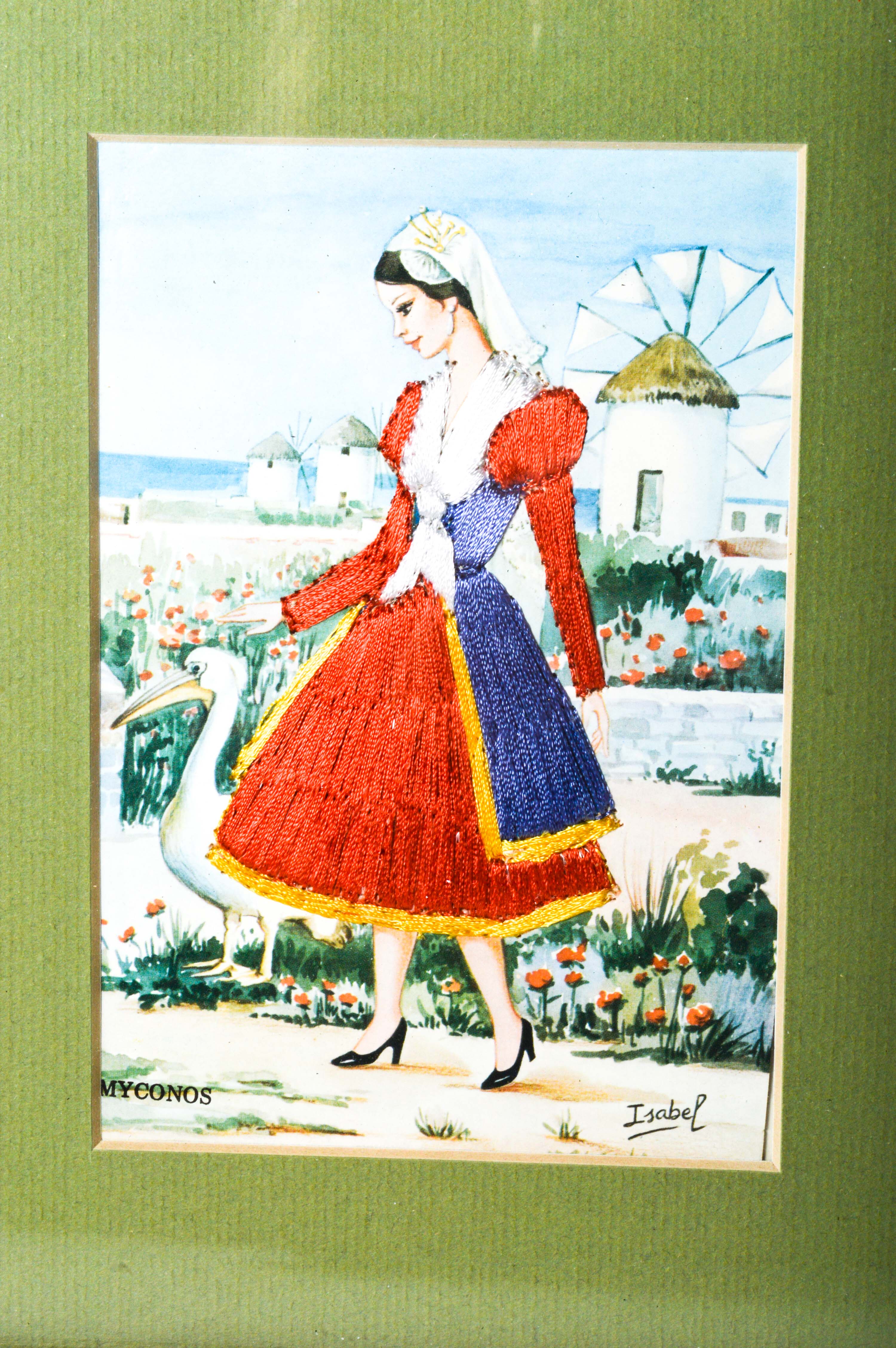 Pair of Vintage Greek Travel Art