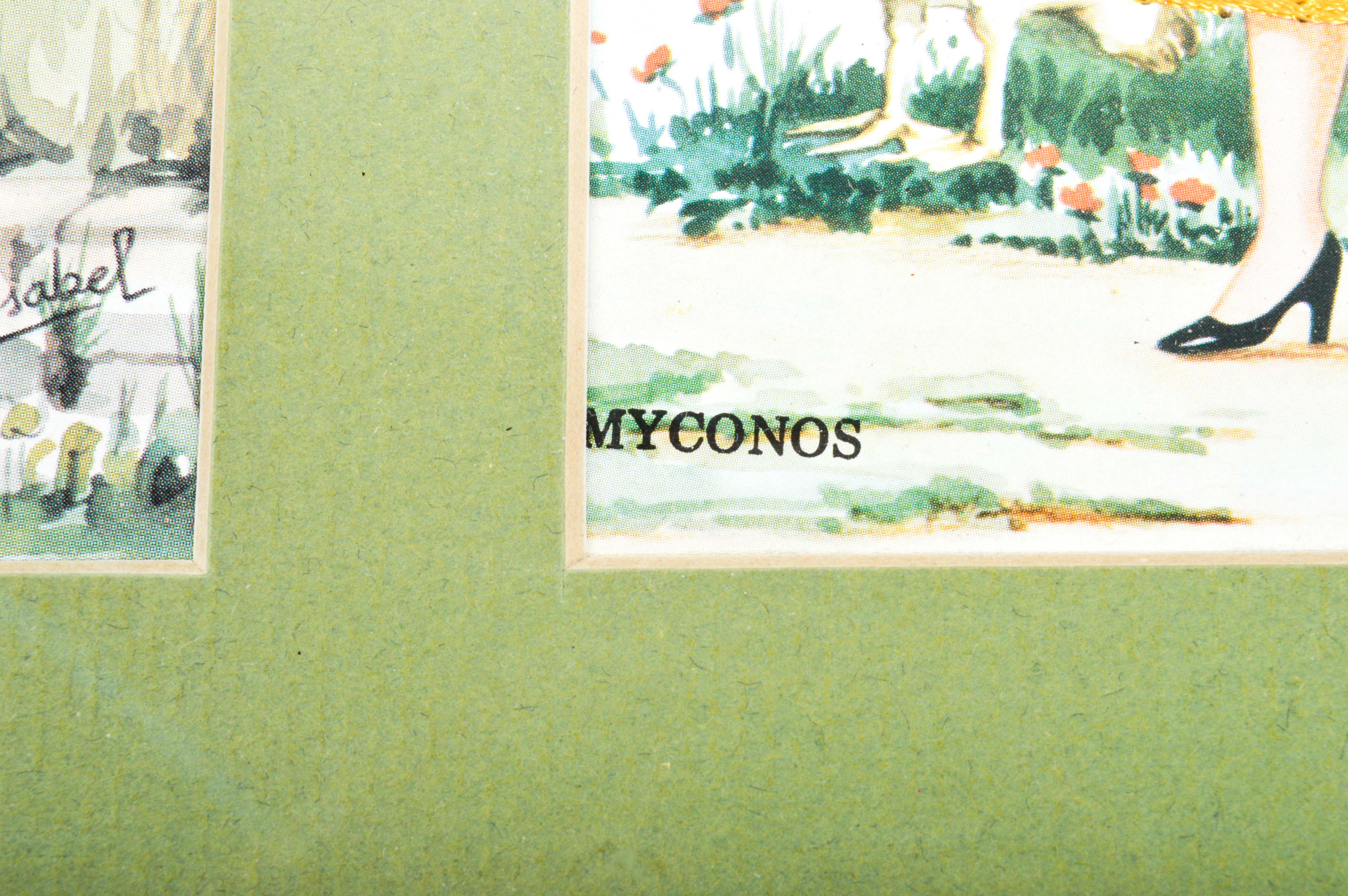 Pair of Vintage Greek Travel Art