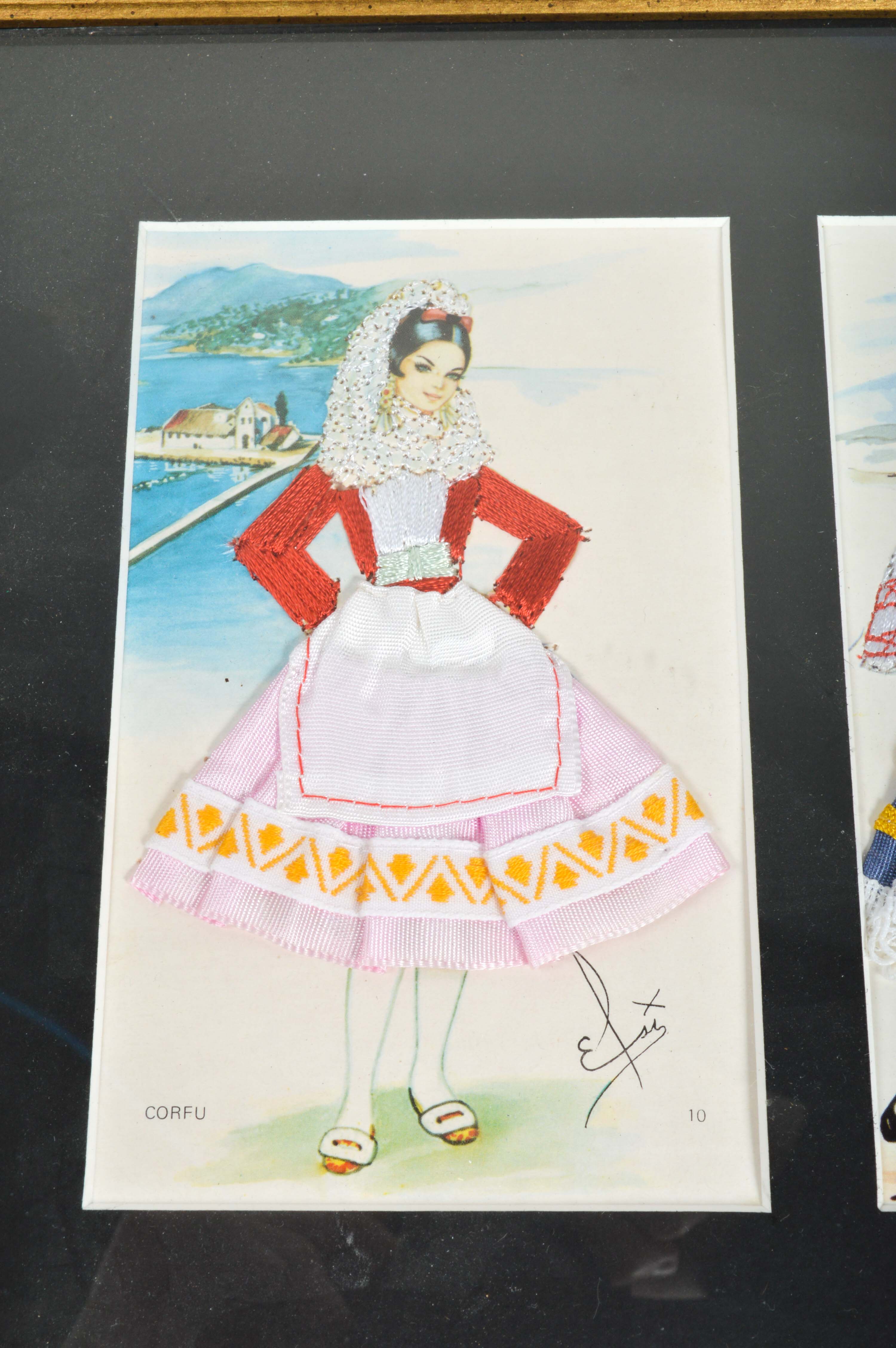 Pair of Vintage Greek Travel Art