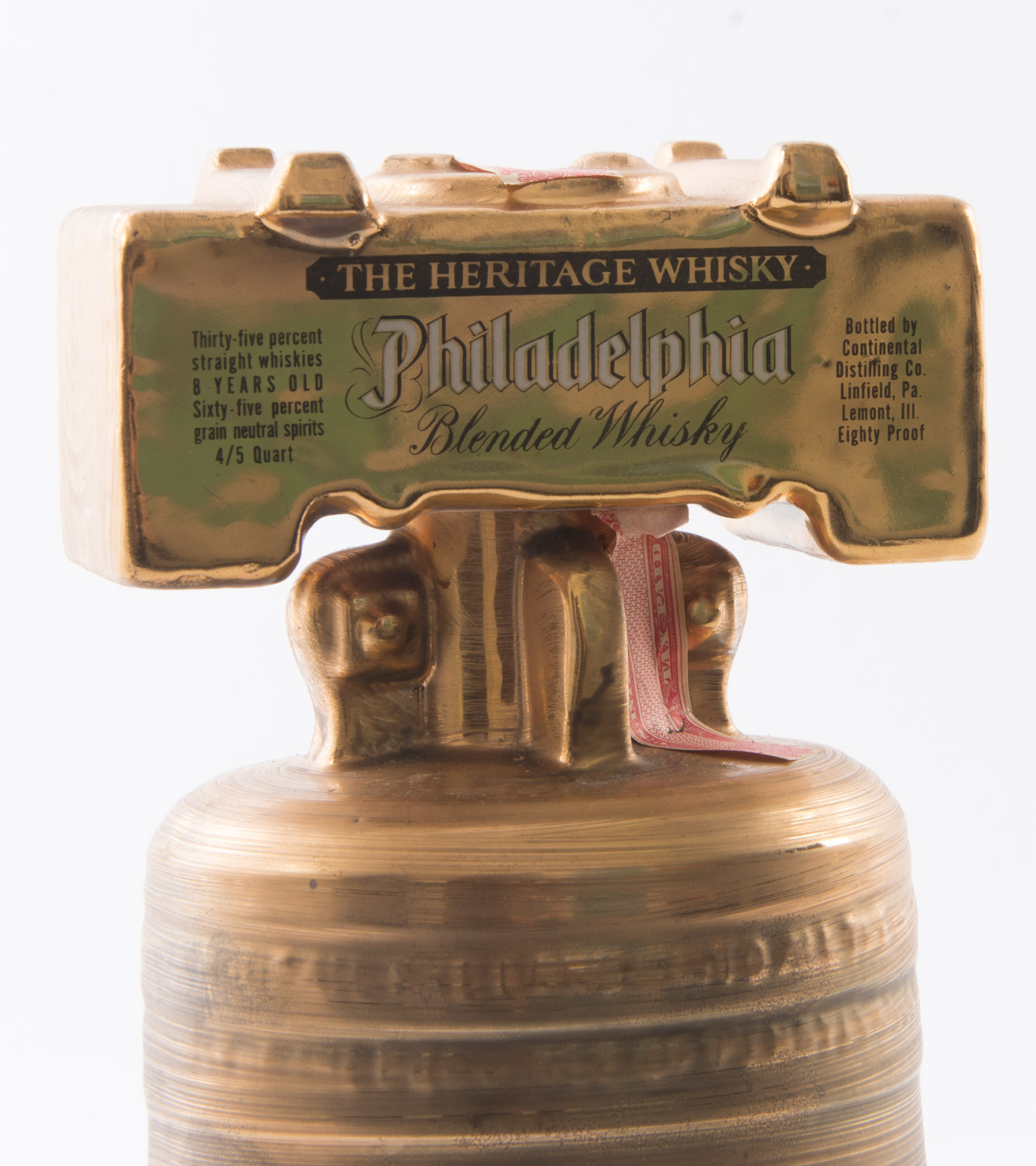 Vintage Philadelphia Whiskey Liberty Bell Bottle