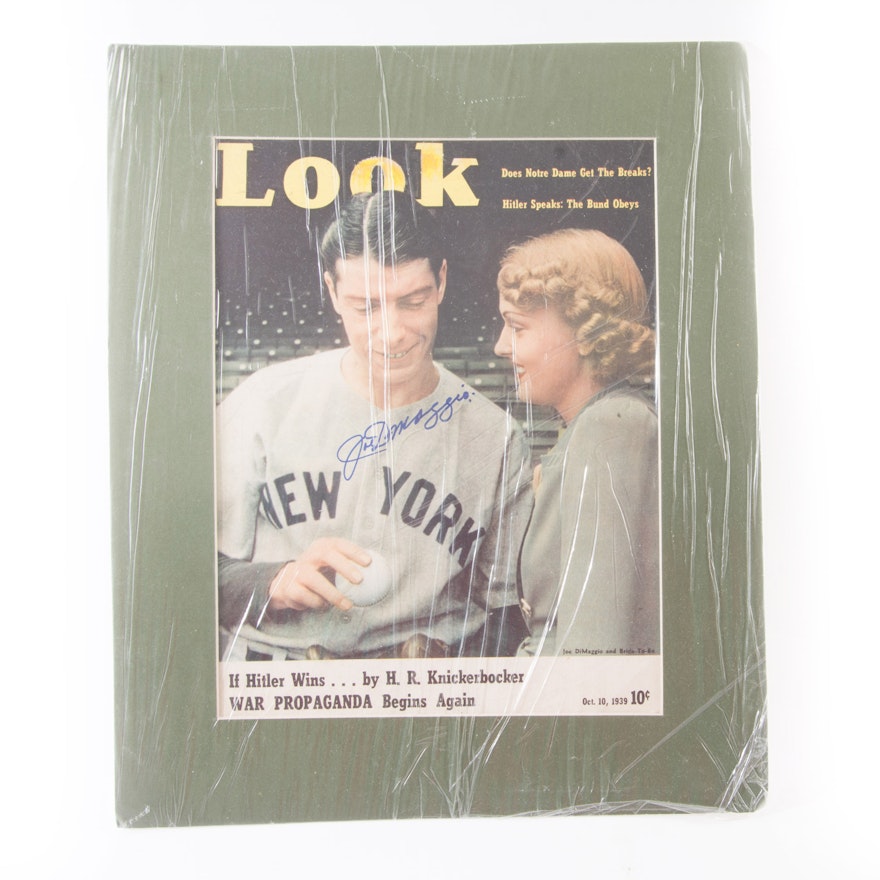 Joe DiMaggio Autographed "Look" Magazine Cover