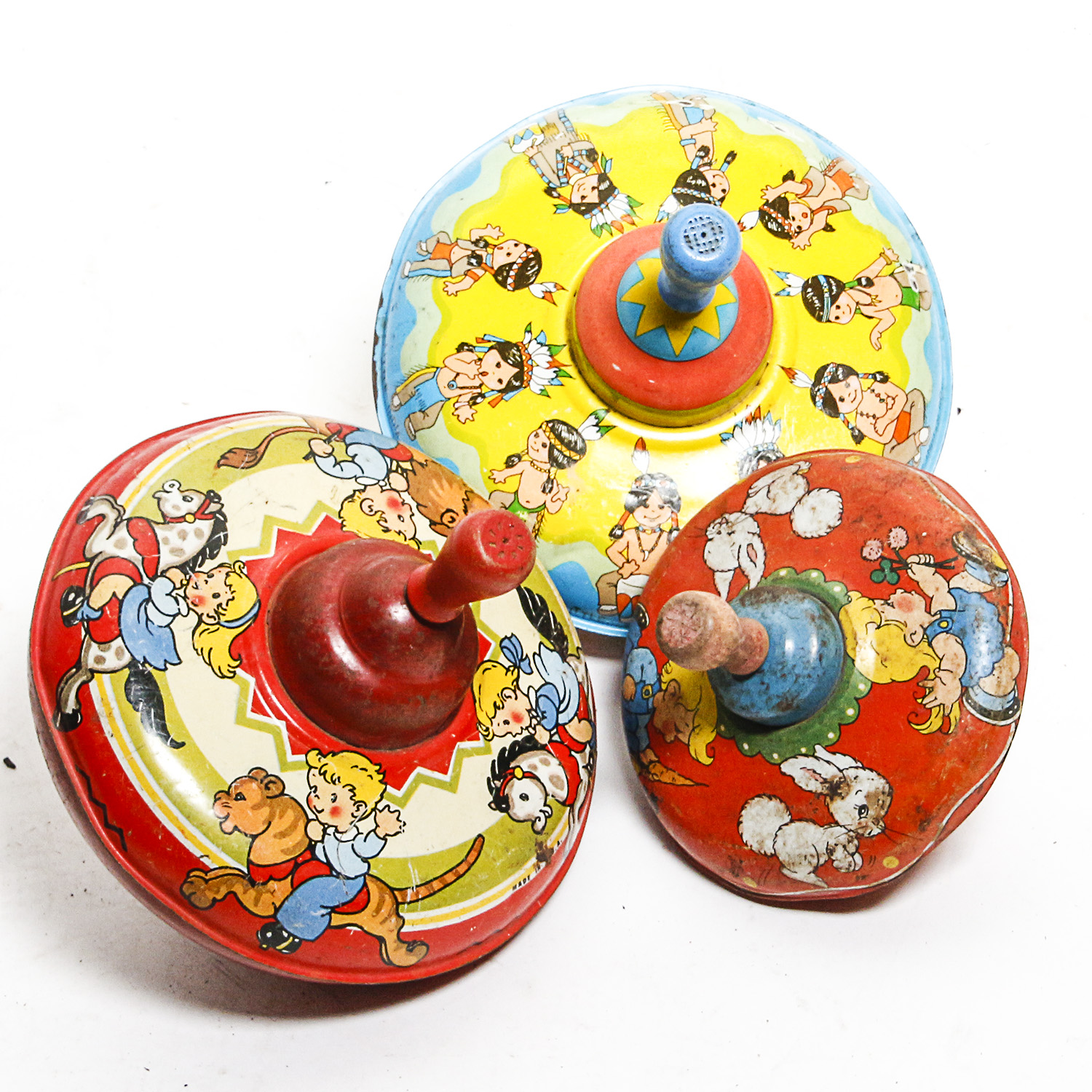 Vintage Toy Spinning Tops