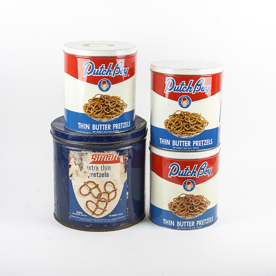 Vintage Pretzel Tins