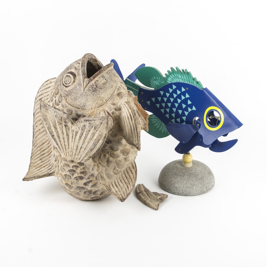 Outdoor Fish-themed Garden Decor