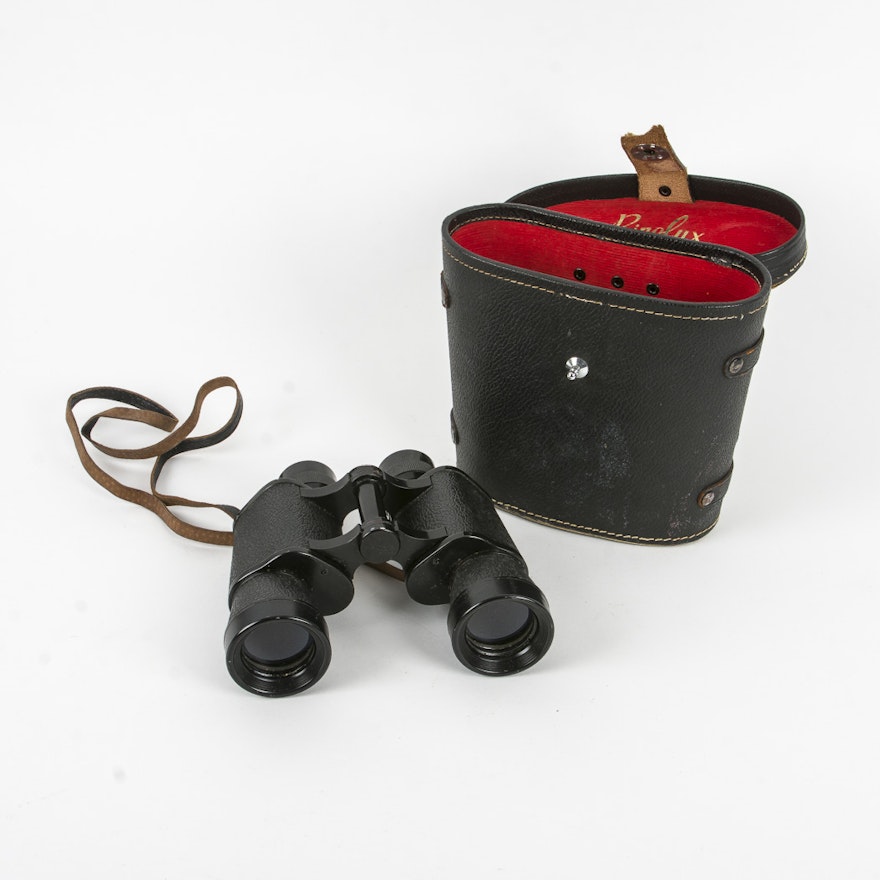 Vintage Binolux Binoculars and Case