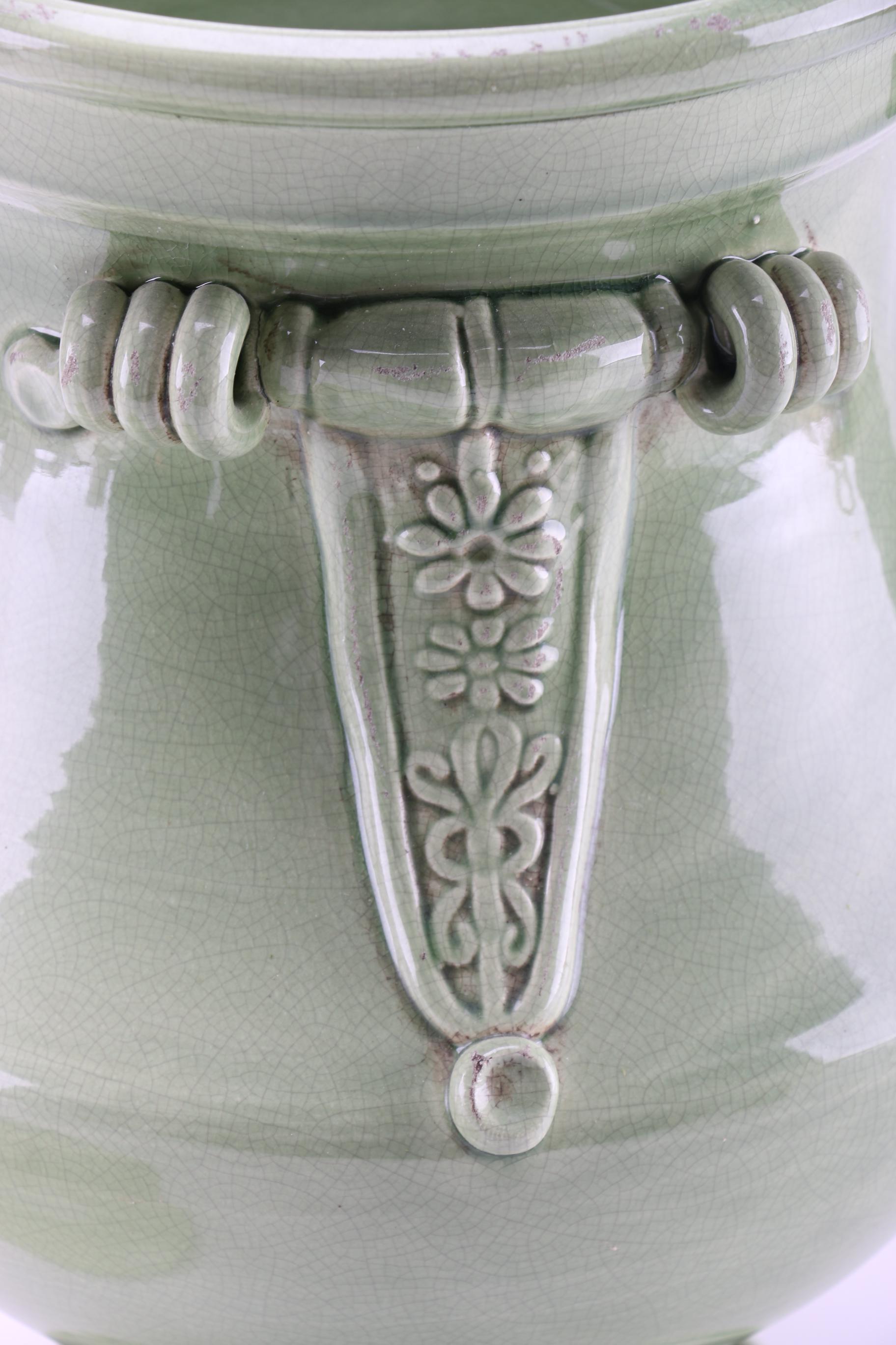 Leona Italian Handmade Green Urn