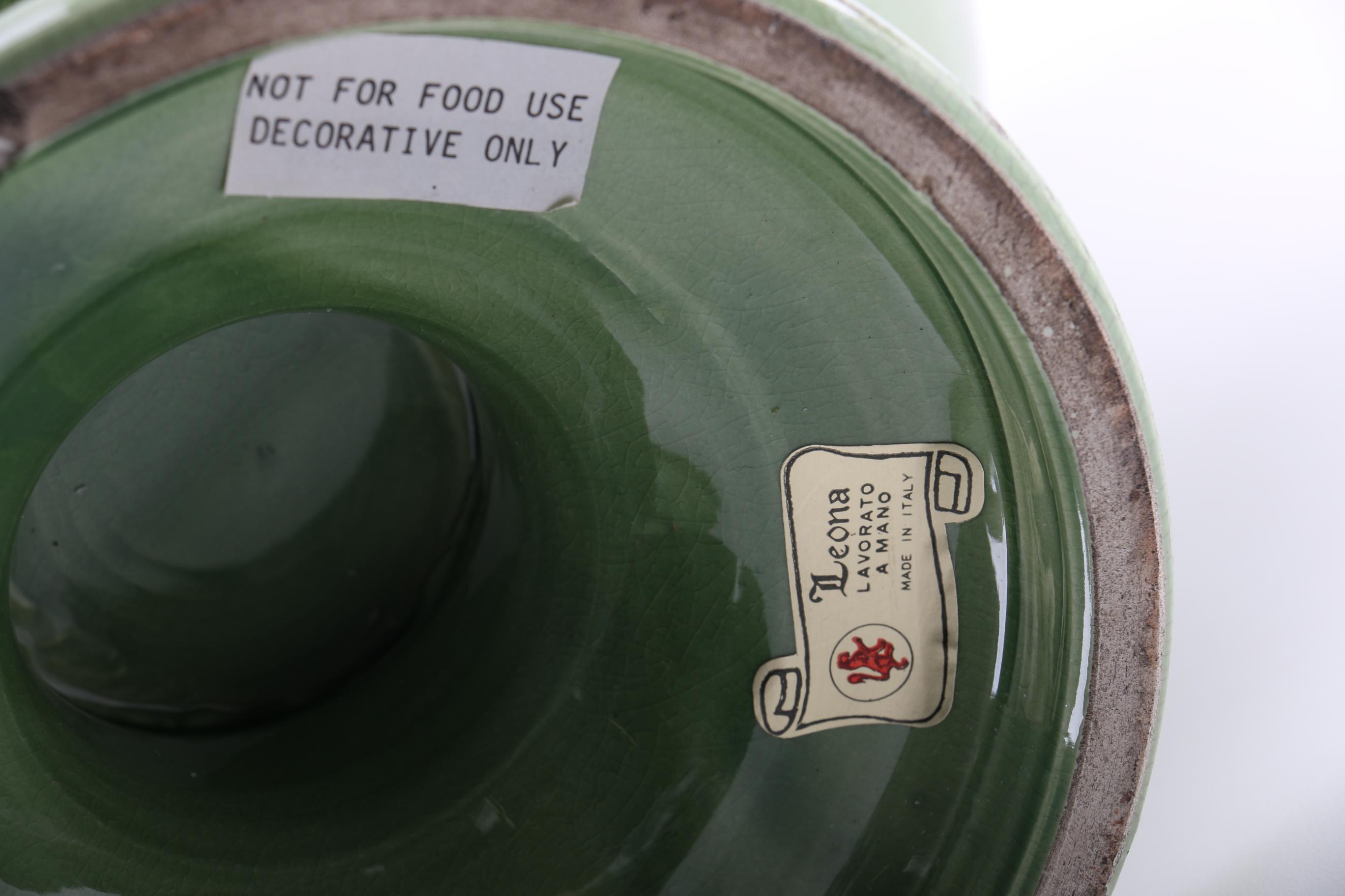 Leona Italian Handmade Green Urn