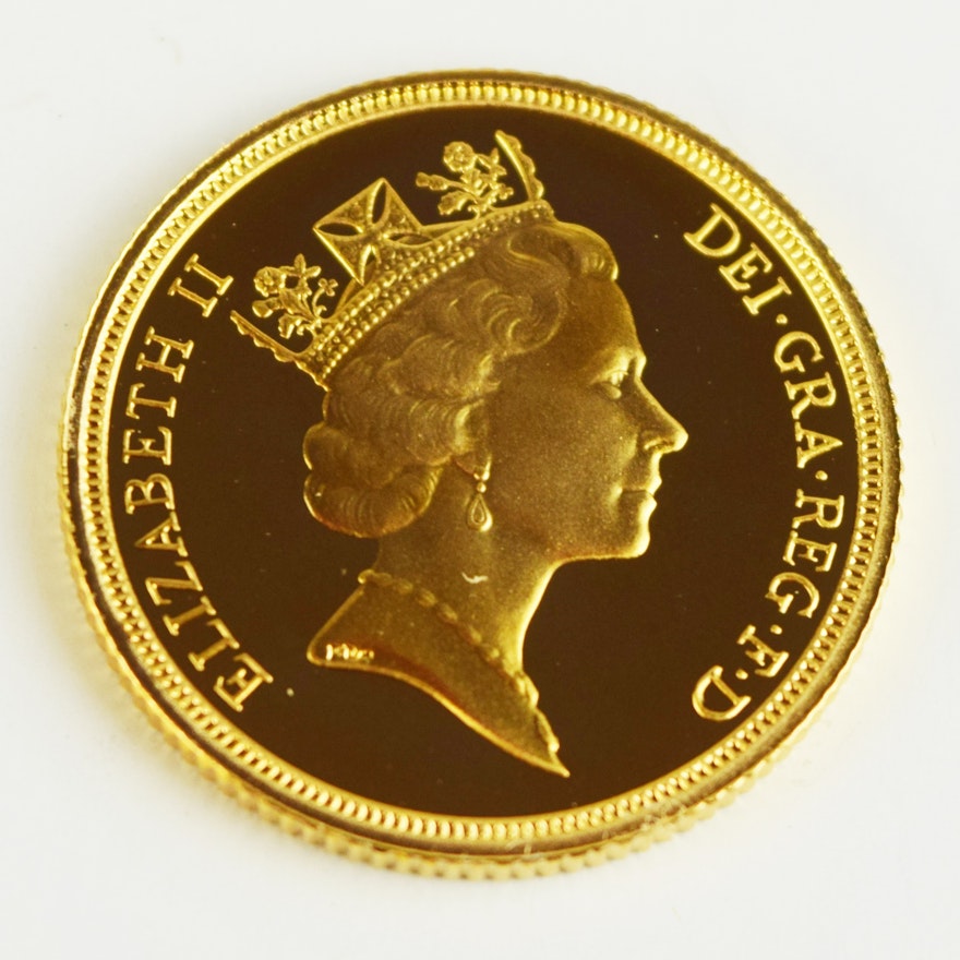 1988 United Kingdom 22K Gold Proof Coin