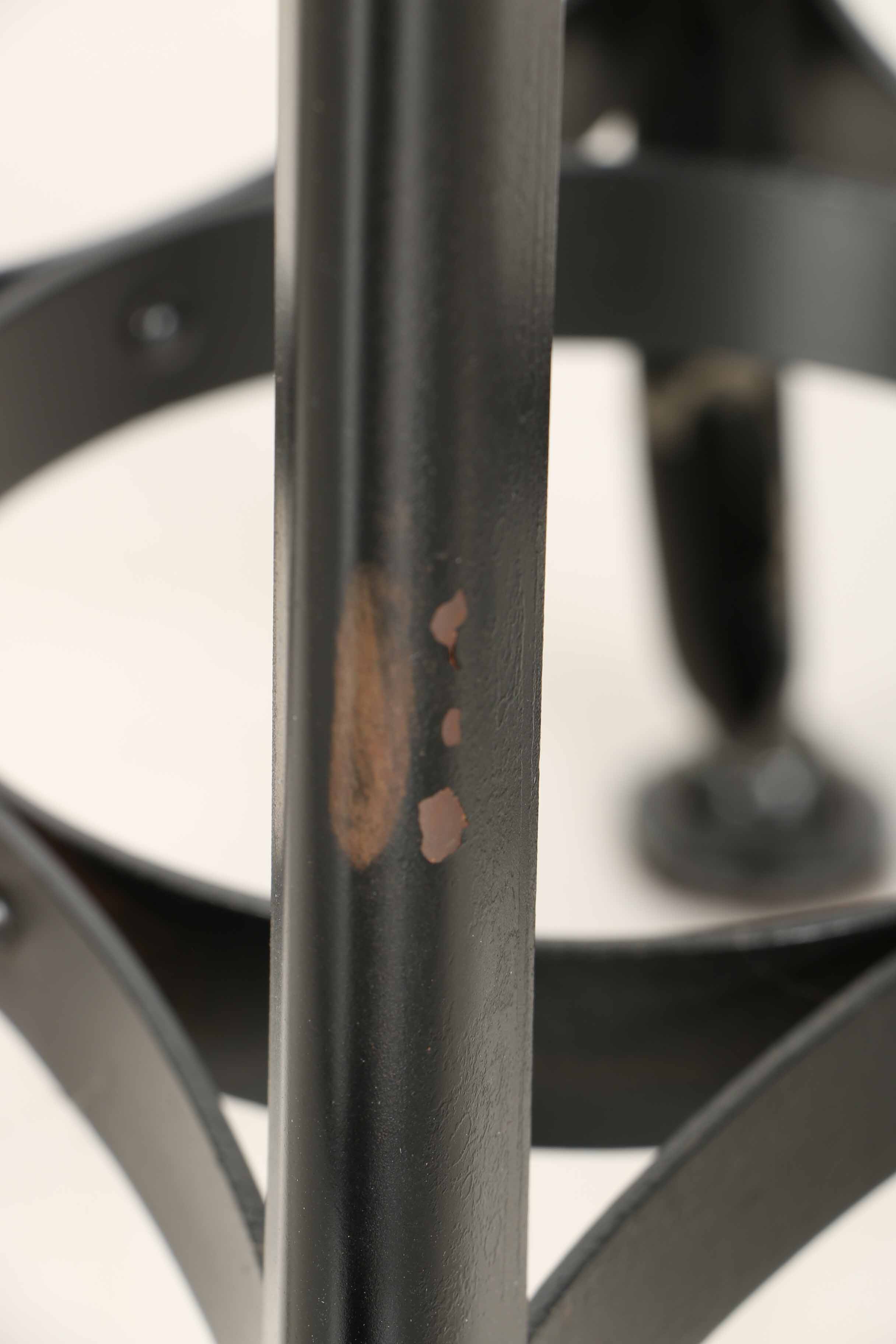 Black Toledo Style Metal Bar Stools from Restoration Hardware