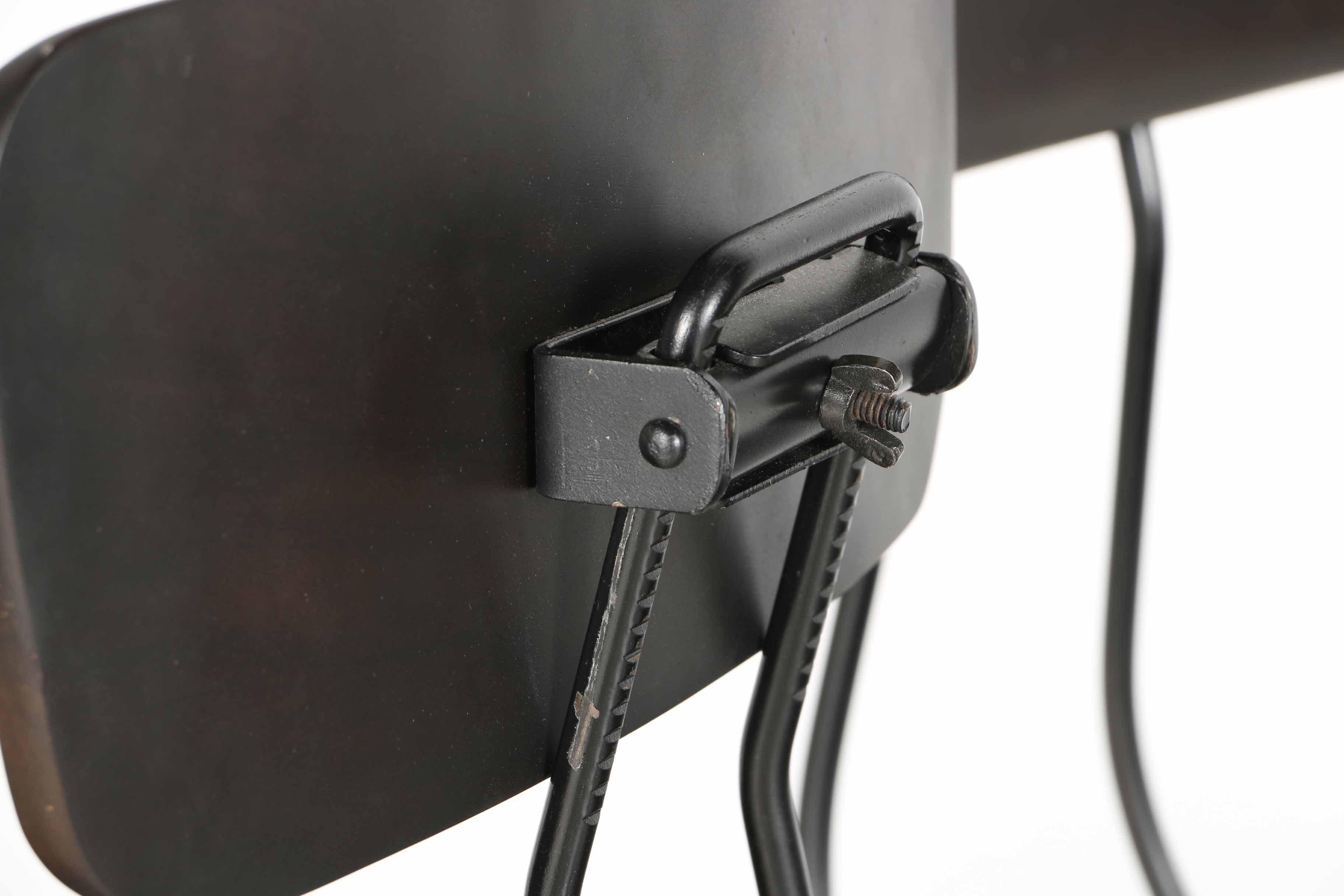 Black Toledo Style Metal Bar Stools from Restoration Hardware