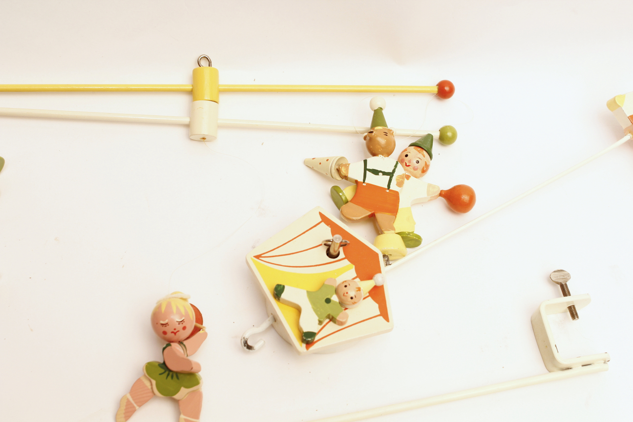 Vintage Hand-Painted IRMI Nursery Mobile