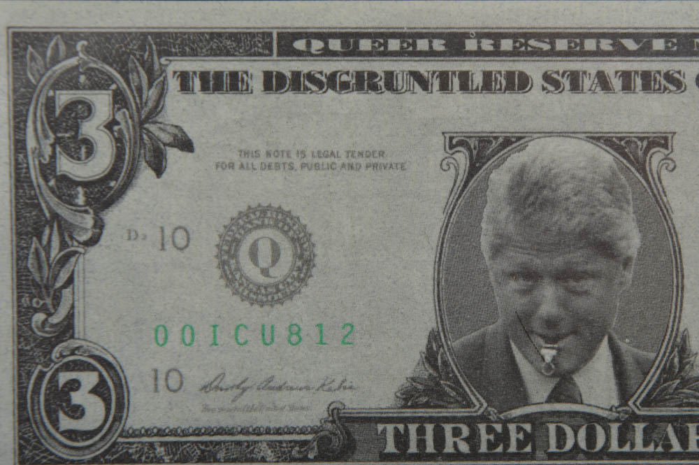 Clinton Three Dollar Bill