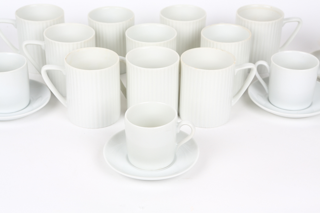Modern White Porcelain Coffee Cup Set