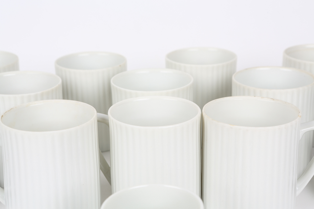 Modern White Porcelain Coffee Cup Set