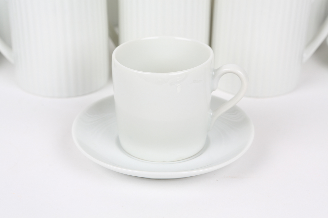 Modern White Porcelain Coffee Cup Set